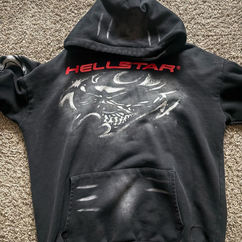 Hellstar Black Graphic Hoodie